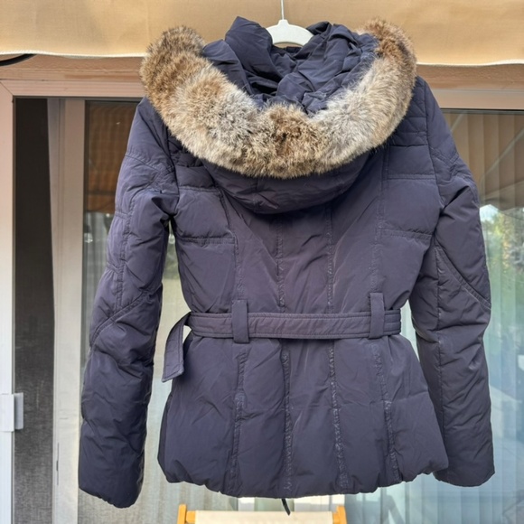 Hugo Boss Orange Belted Puffer Coat with real fur hood - Picture 4 of 16